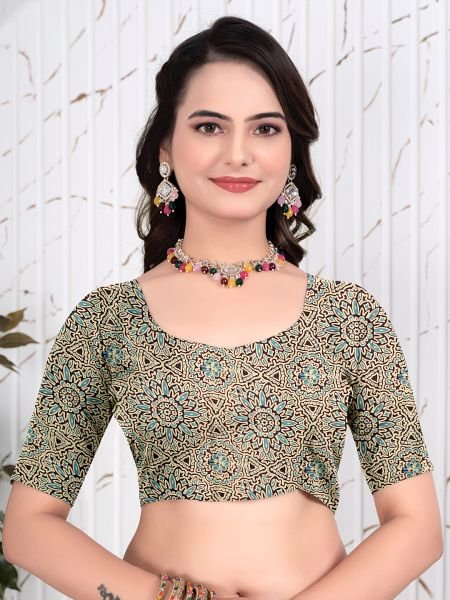 Abstract Printed Pure Crepe Silk Saree Printed Sarees