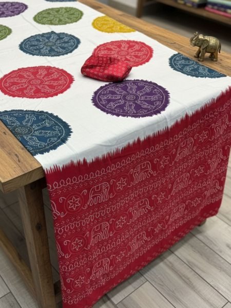 Ajrakh Printed Satin Silk Saree with Blouse Piece Daily Deals