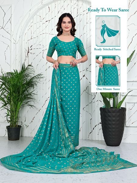 Banarasi Ready to Wear Jacquard Saree in Crepe Fabric Banarasi Sarees