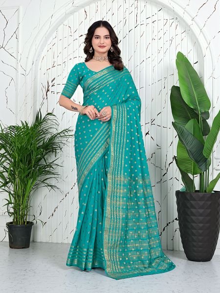 Banarasi Ready to Wear Jacquard Saree in Crepe Fabric Ready To Wear Sarees