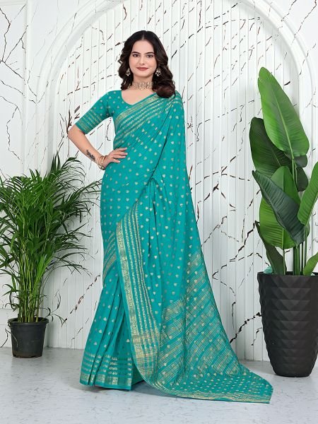 Banarasi Ready to Wear Jacquard Saree in Crepe Fabric Ready To Wear Sarees