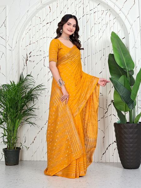 Banarasi Ready to Wear Jacquard Saree in Crepe Fabric Ready To Wear Sarees