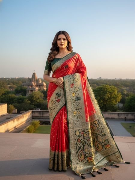 Banarasi Woven Pure Satin Silk Saree