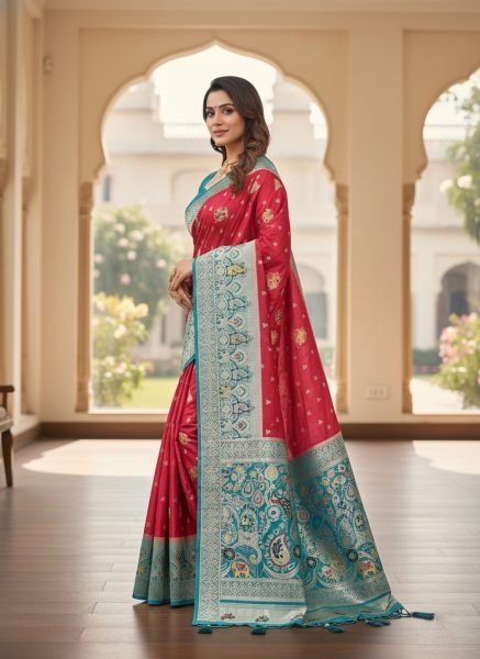 Banarasi Woven Pure Satin Silk Saree Banarasi Sarees