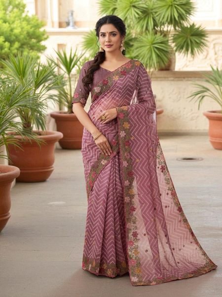 Bandhani Printed Cotton Silk Saree with Embroidery Work Border Daily Deals