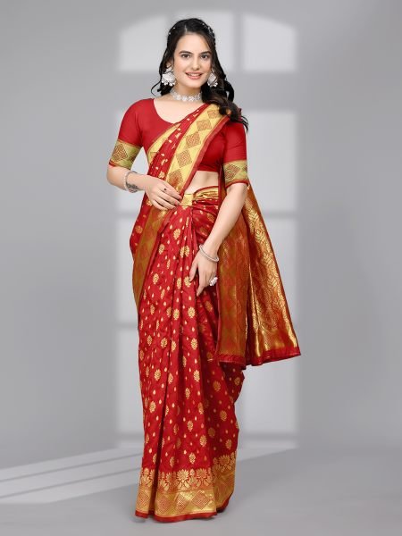Black Ready to Wear Woven Banarasi Jacquard Pure Silk Saree Designer Sarees
