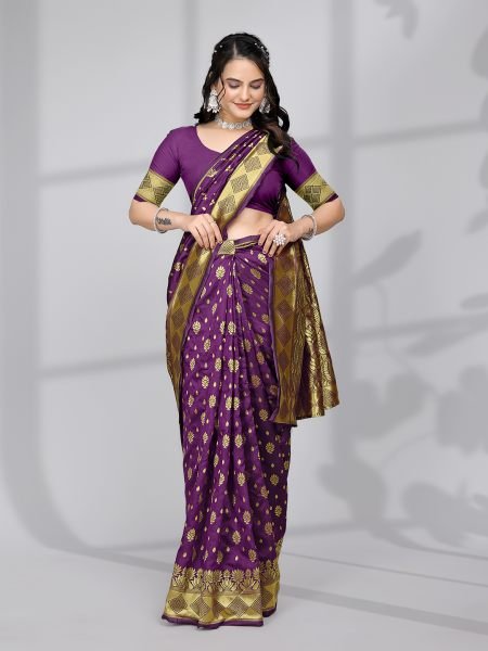 Black Ready to Wear Woven Banarasi Jacquard Pure Silk Saree Designer Sarees