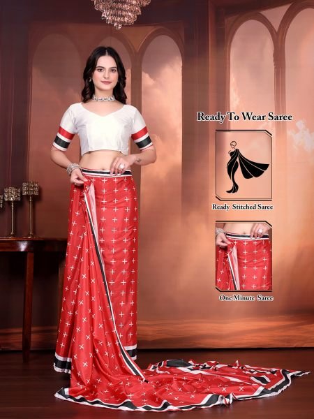 Designer Silk Saree with Stitched Blouse Daily Deals
