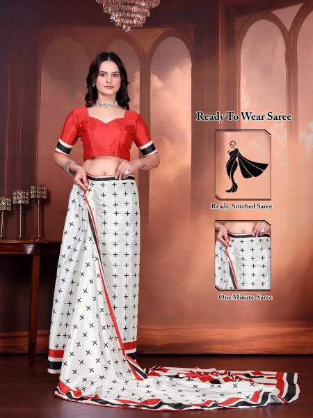 Designer Silk Saree with Stitched Blouse Daily Deals