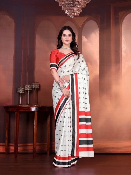Designer Silk Saree with Stitched Blouse Designer Sarees