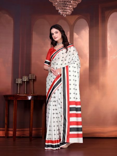 Designer Silk Saree with Stitched Blouse Designer Sarees