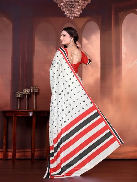 Designer Silk Saree with Stitched Blouse Designer Sarees