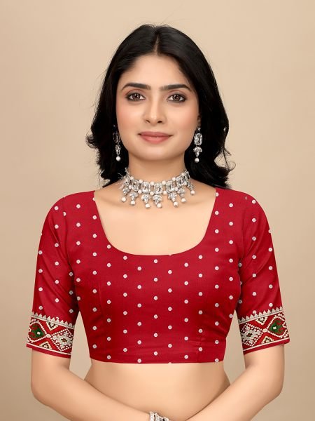 Elegance Redefined Patola Print Red Cotton Silk Saree with Tassel Border Pallu Silk Sarees