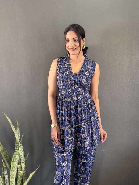 Elegant Printed V Neck Co Ord Set for Office   Casual Wear Co-Ords