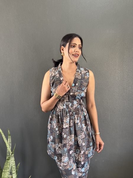 Elegant Printed V Neck Co Ord Set for Office   Casual Wear Co-Ords