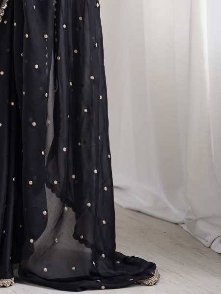 Embellished Rangoli Silk Saree with Sequin Butti   Lace Border Designer Sarees