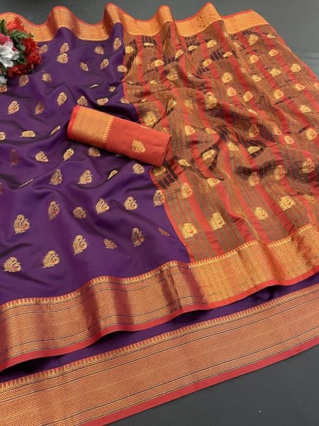 Jacquard Pure Banarasi Silk Saree Daily Deals