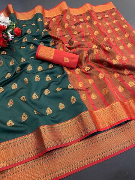 Jacquard Pure Banarasi Silk Saree Daily Deals