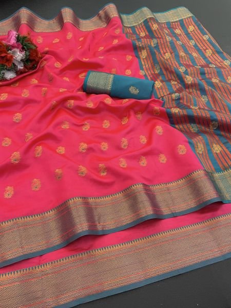 Jacquard Pure Banarasi Silk Saree Daily Deals