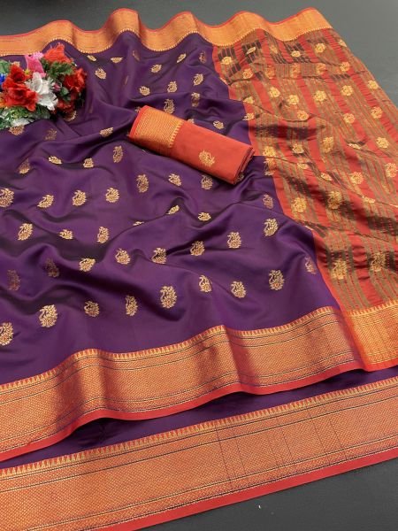 Jacquard Pure Banarasi Silk Saree Daily Deals