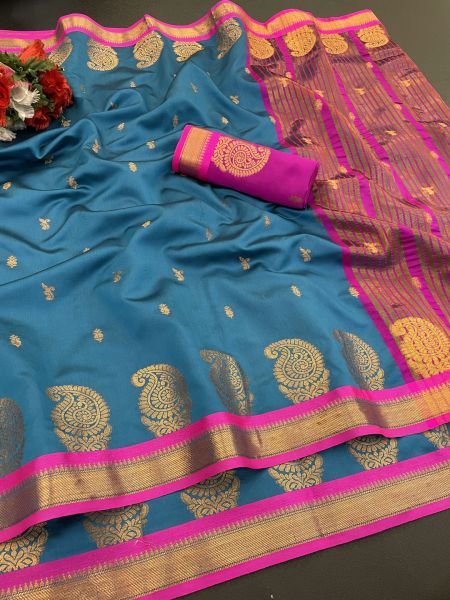 Jacquard Pure Banarasi Silk Saree Daily Deals