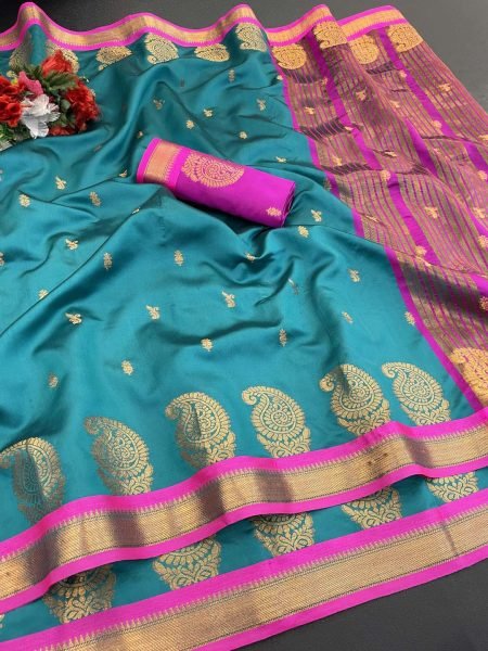 Jacquard Pure Banarasi Silk Saree Daily Deals
