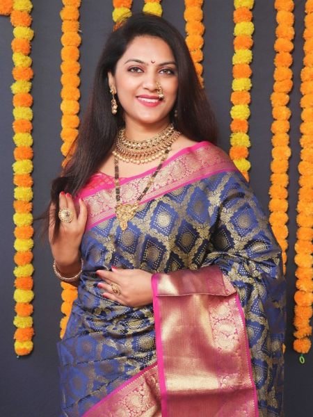Kanjivaram Silk Saree with Rich Pallu with Unstitched Blouse Piece Kanjivaram Sarees