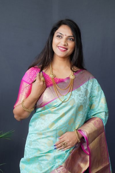 Kanjivaram Silk Saree with Rich Pallu with Unstitched Blouse Piece Kanjivaram Sarees