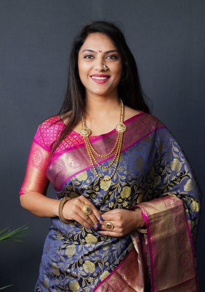 Kanjivaram Silk Saree with Rich Pallu with Unstitched Blouse Piece Kanjivaram Sarees