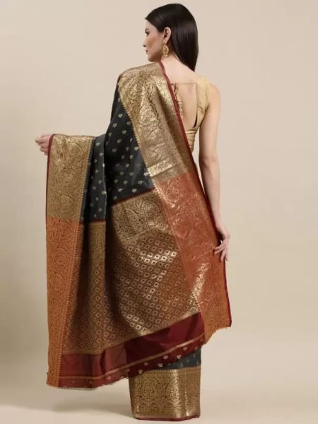 Kanjivaram Softy Copper Zari Grey Saree Kanjivaram Sarees