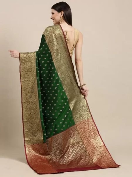 Kanjivaram Softy Copper Zari Green Saree Kanjivaram Sarees