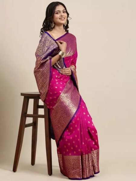 Kanjivaram Softy Copper Zari Rani Saree Sale