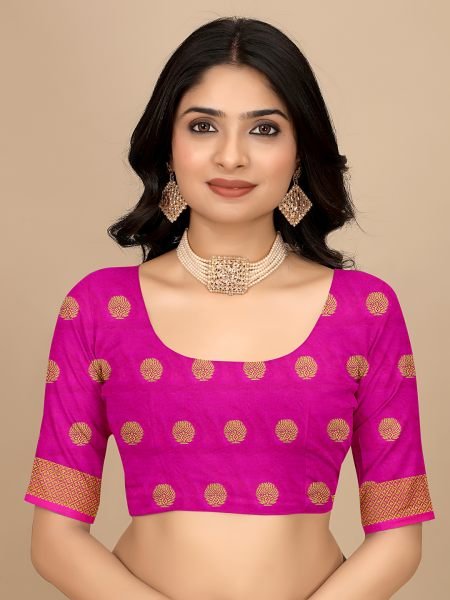 Mehendi Green Ready To Wear Cotton Silk Woven Zari Jacquard Banarasi Traditional Saree Banarasi Sarees