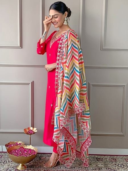 New Ethnic Wear Soft Pink Kurta Set Kurta Sets