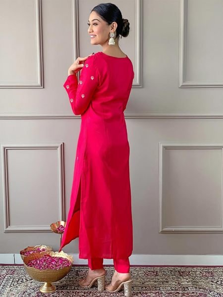 New Ethnic Wear Soft Pink Kurta Set Kurta Sets