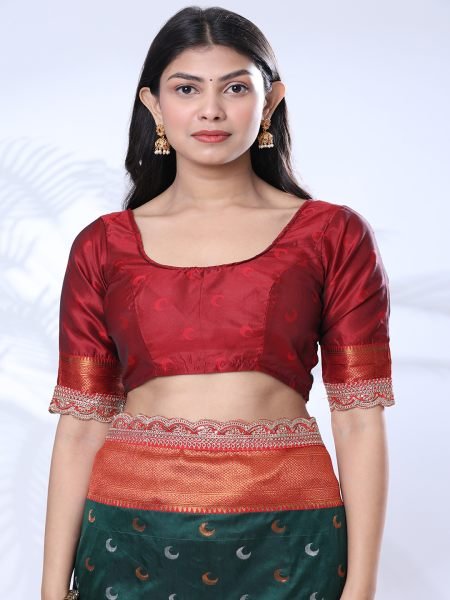 Paithani Pure Silk Embroidery Lace Border Green Saree Banarasi Sarees