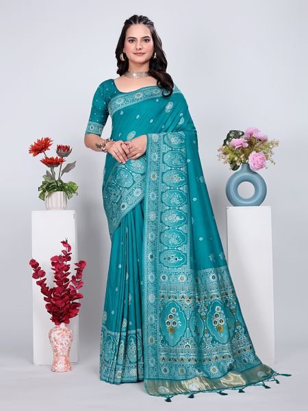 Patola Silk Saree with Traditional Pallu and Tassel Border Daily Deals