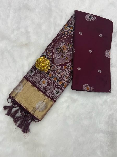 Patola Silk Saree with Traditional Pallu and Tassel Border Banarasi Sarees