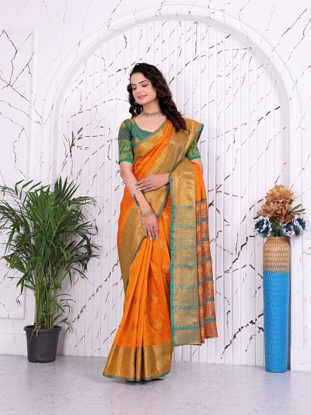 Pure Banarasi Silk Ready to Wear Saree with Jacquard   Woven Weaving Work Ready To Wear Sarees