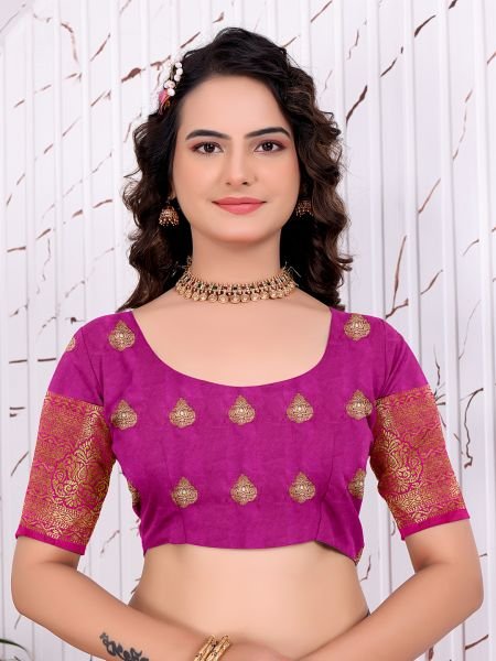 Pure Banarasi Silk Ready to Wear Saree with Jacquard   Woven Weaving Work Ready To Wear Sarees