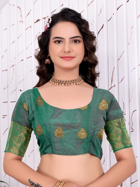 Pure Banarasi Silk Ready to Wear Saree with Jacquard   Woven Weaving Work Ready To Wear Sarees