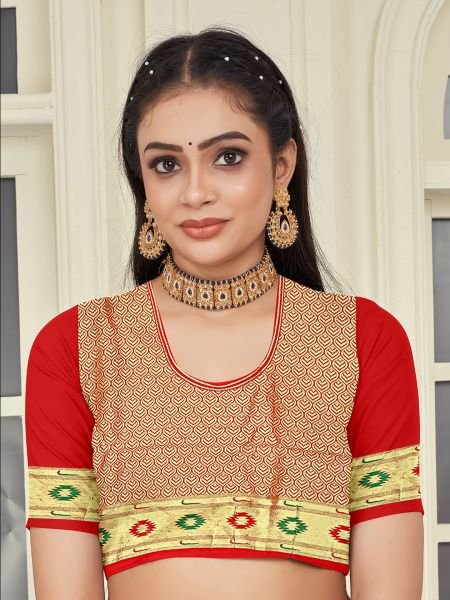 Pure Silk Paithani Zari Woven Red Saree Designer Sarees
