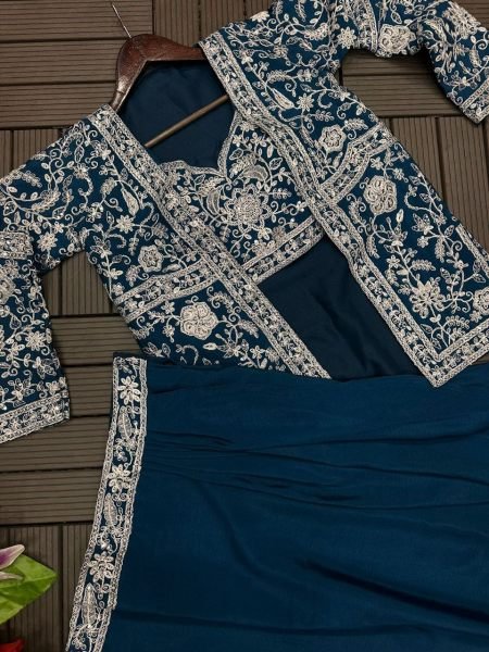 Rama New Superb Trendy Party Wear Koti and Sarara Designer Sarees