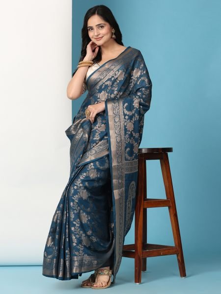 Rama Ready to Wear Pure Banarasi Georgette Saree Ready To Wear Sarees