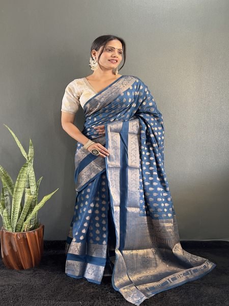 Rama Ready to Wear Pure Banarasi Georgette Saree Ready To Wear Sarees