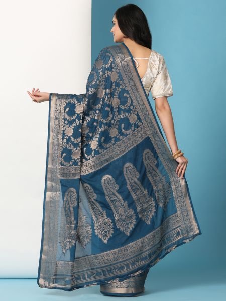 Rama Ready to Wear Pure Banarasi Georgette Saree Ready To Wear Sarees