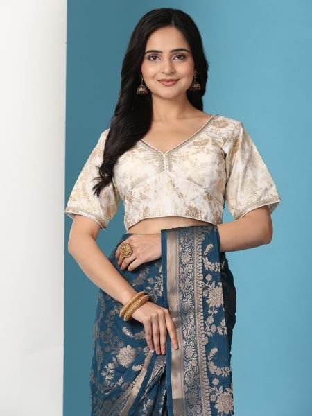 Rama Ready to Wear Pure Banarasi Georgette Saree Ready To Wear Sarees