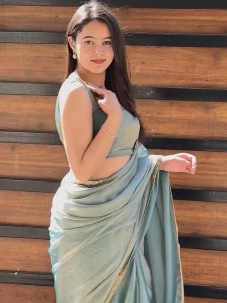 Rama Two Tone Soft Fancy Chiffon Silk Saree Ready To Wear Sarees