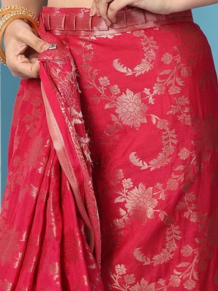 Rani Ready to Wear Pure Banarasi Georgette Saree Ready To Wear Sarees