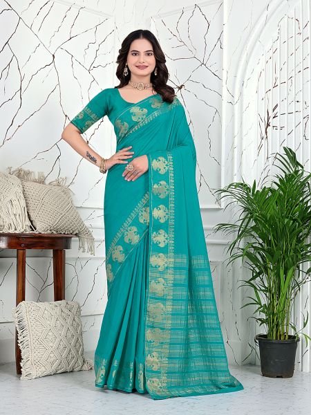 Ready to Wear Banarasi Jacquard Saree in Crepe Fabric Ready To Wear Sarees